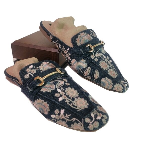Floral Embroidery on Denim - Mules by Steve Madden (Sz 7.5) - Picture 2 of 7